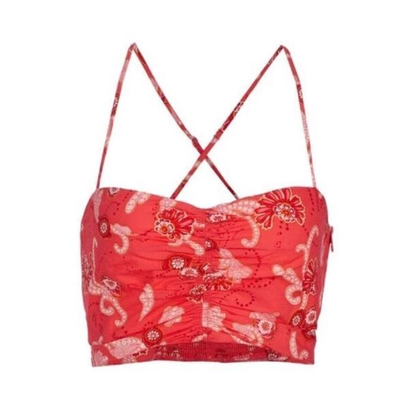 A.L.C NWT Arit Floral Cotton crop top in Calla Multi Size 2 MRSP $295 - Picture 6 of 8